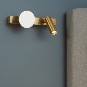 Ideal lux ping pong ap applique ottone da comodino camera da letto led