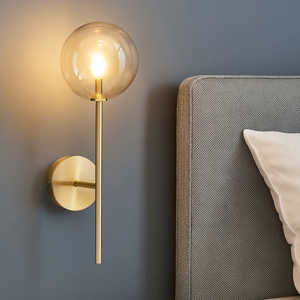 Equinoxe ap1 ideal lux applique per camera da letto vetro ambra sfumato