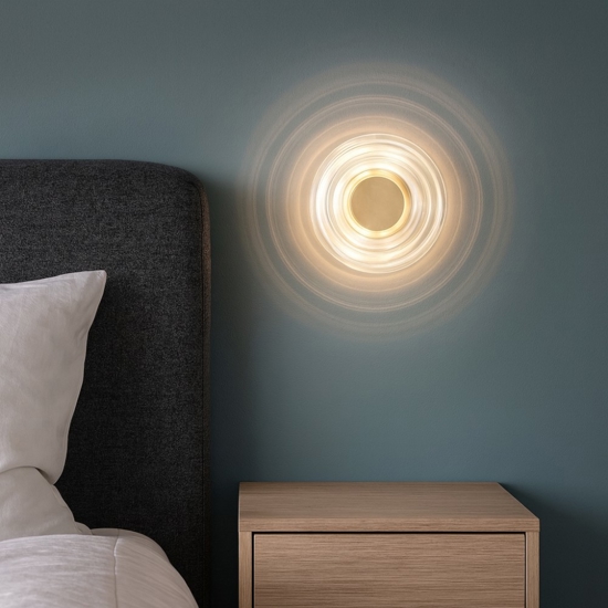 Applique oro disco design per comodino camera da letto Applique oro disco design per comodino camera da letto