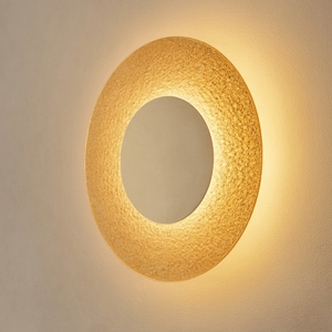Applique rotonda ondaluce ap candy vetro ambra moderna led 6w 3000k