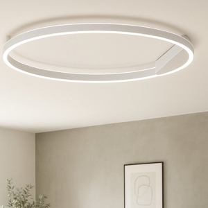 Ondaluce pl minus silver 81cm plafoniera led 55w 3000k 4000k tonda moderna