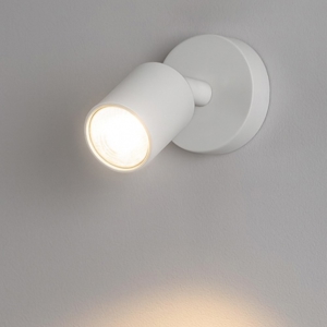 Top light applique con spot orientabile da parete bianco