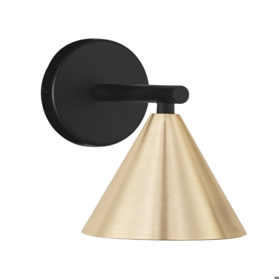 Applique da parete per salotto portalampada a cono moderno