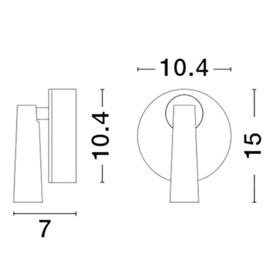 Applique nero per camera da letto led 3000k moderno orientabile