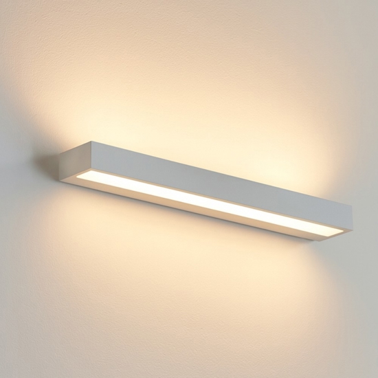 Applique da parete led 3000k bianca regolo linea light 61cm Applique da parete led 3000k bianca regolo linea light 61cm