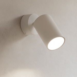 Gea luce applique da parete con spot orientabile bianco