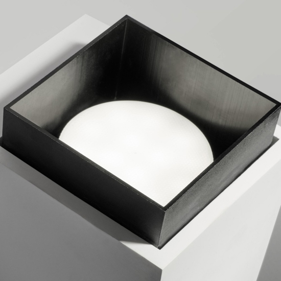 Applique di gesso syme sforzin quadrato moderna bianco nero