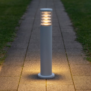 Tronco pt1 h60 lampioncino paletto grigio da giardino ip65 ideal lux