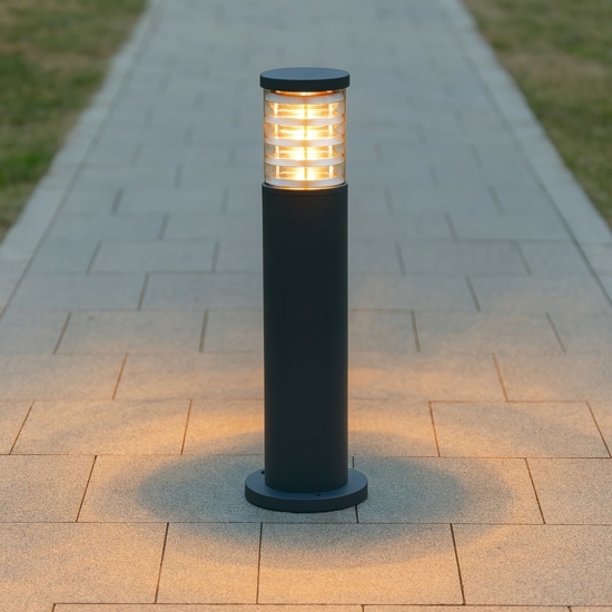 Tronco pt1 h60 lampioncino antracite da giardino ip65 per esterni