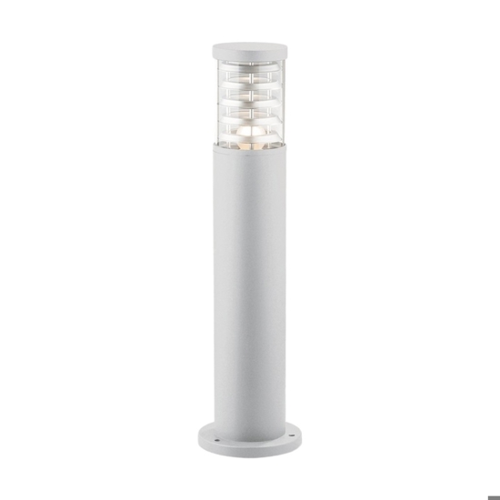 Ideal lux tronco pt1 h60 lampioncino da giardino tubolare bianco