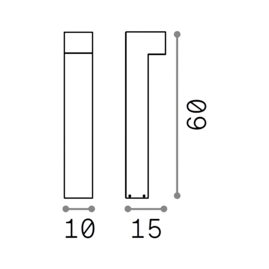Ideal lux sirio pt2 lampioncino 60cm da giardino ip44 antracite moderno Ideal lux sirio pt2 lampioncino 60cm da giardino ip44 antracite moderno