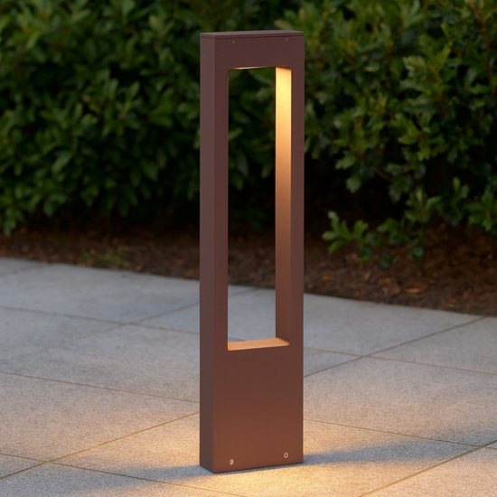 Vega ideal lux paletto lampione da giardino ip44 marrone