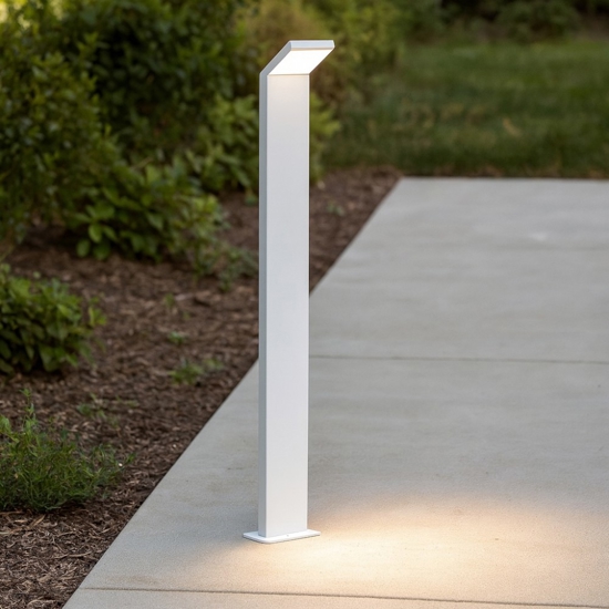 Ideal lux style pt h100 4000k lampione da giardino led ip54 bianco