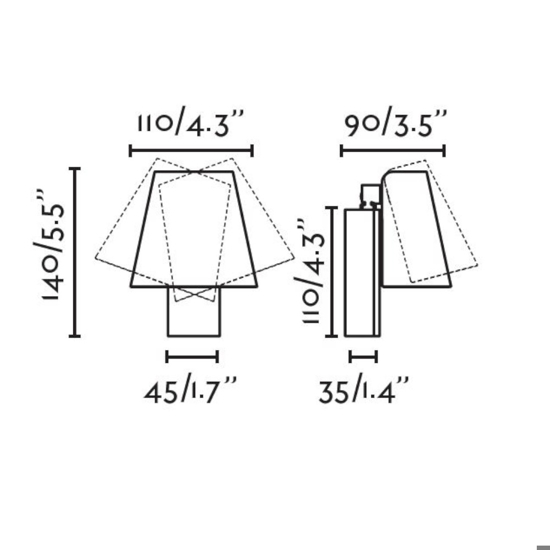 Applique orientabile per comodini camera da letto orientabile bianca moderna