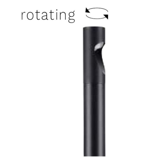 Lampione per giardini nero led 8w 3000k moderno cilindrico Lampione per giardini nero led 8w 3000k moderno cilindrico