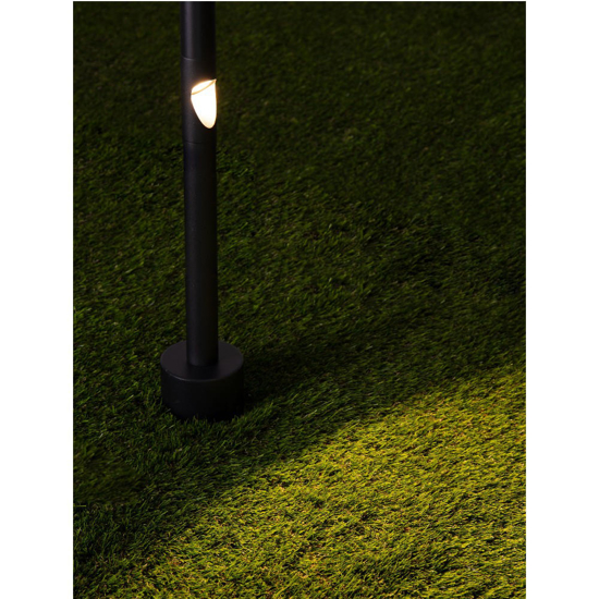 Lampione per giardini nero led 8w 3000k moderno cilindrico Lampione per giardini nero led 8w 3000k moderno cilindrico