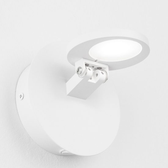 Applique da comodino orientabile bianco per camera da letto