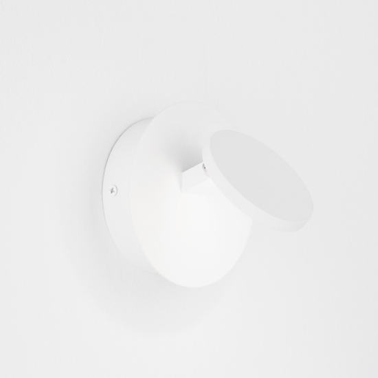 Applique da comodino orientabile bianco per camera da letto