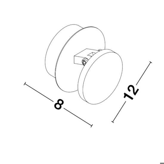 Applique da comodino orientabile bianco per camera da letto