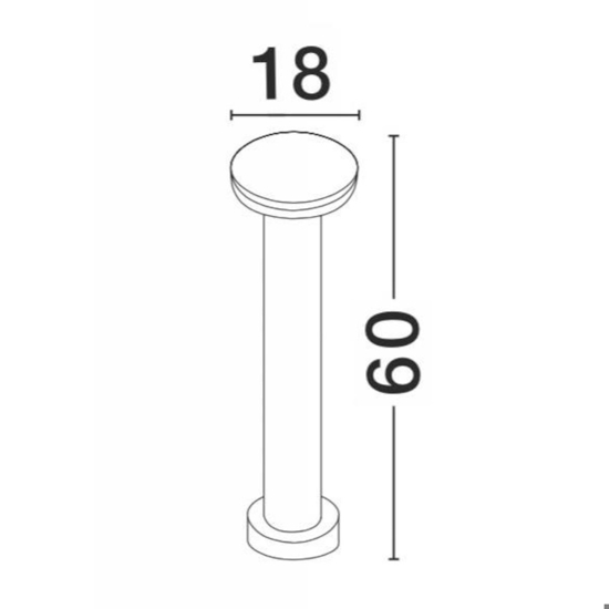 Lampione per esterno moderno per giardino antracite led 12w 3000k Lampione per esterno moderno per giardino antracite led 12w 3000k