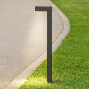 Lampione da giardino led 3000k grigio moderno