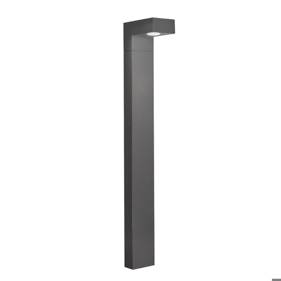 Lampione da giardino led 3000k grigio moderno