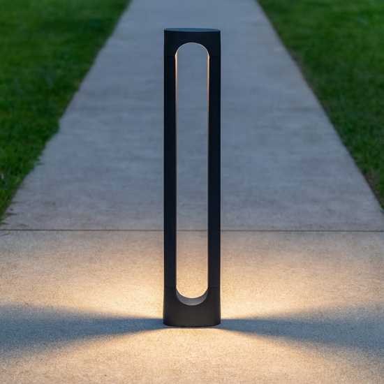 Lampioncino da giardino design moderno led 6w 3000k antracite Lampioncino da giardino design moderno led 6w 3000k antracite