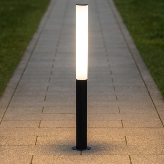 Lampione alto tubolare da giardino led 27w 3000k moderno