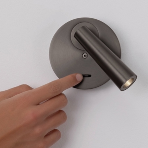 Applique grigio da comodino led 3000k per camera da letto