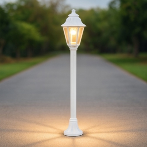 Ideal lux dafne pt1 lampioncino da giardino lanterna per esterno bianco ip55
