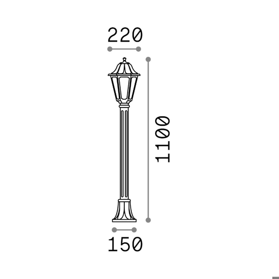 Ideal lux dafne pt1 lampioncino da giardino lanterna per esterno bianco ip55 Ideal lux dafne pt1 lampioncino da giardino lanterna per esterno bianco ip55