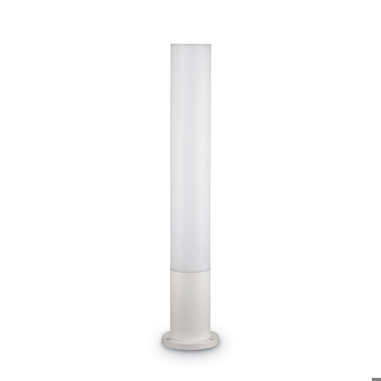 Ideal lux lampione da esterno edo pt1 round bianco cilindrico ip44