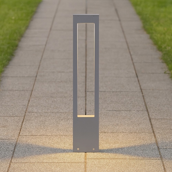 Ideal lux vega pt1 lampione da giardino per esterno grigio