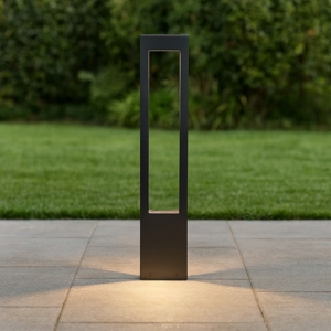 Vega pt1 lampione nero per esterno ideal lux