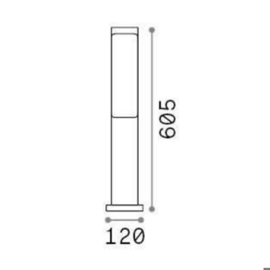 Ideal lux etere pt 3000k lampione da giardino marrone ip44 led 9,5w Ideal lux etere pt 3000k lampione da giardino marrone ip44 led 9,5w