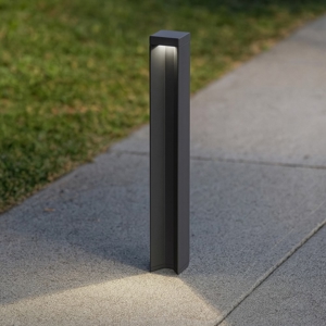 Lampione da esterno kurt pt 4000k ideal lux nero ip54 design