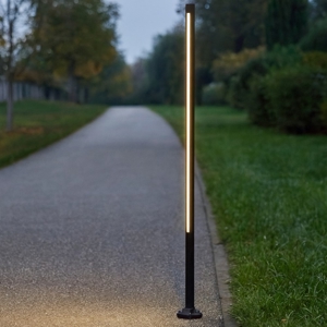 Ideal lux jedi pt h160 lampione da giardino nero nero led 25w 3000k