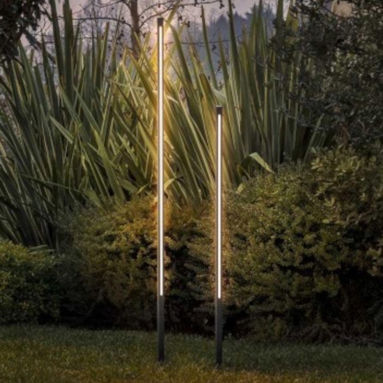 Ideal lux jedi pt h160 lampione da giardino nero nero led 25w 3000k