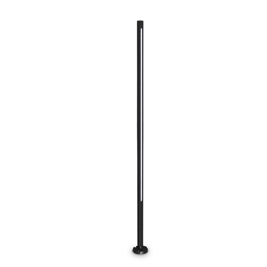 Ideal lux jedi pt h160 lampione da giardino nero nero led 25w 3000k