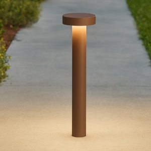 Ideal lux tesla pt4 h60 lampione marrone per giardino ip44 moderno