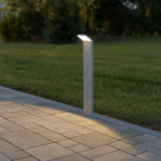 Ideal lux style pt h100 lampione da esterno grigio led 9w 3000k