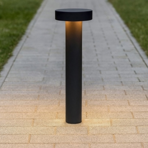 Tesla pt4 h60 ideal lux lampione nero da esterno ip44 circolare