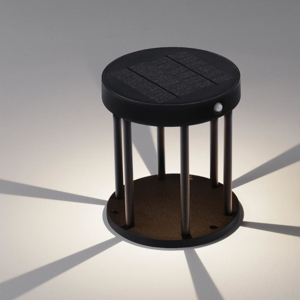 Lampione solare rotondo da giardino per esterno led 3000k