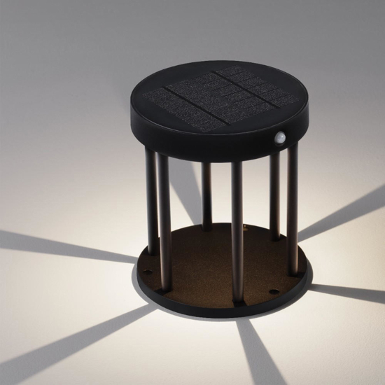 Lampione solare rotondo da giardino per esterno led 3000k Lampione solare rotondo da giardino per esterno led 3000k