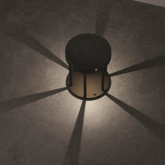 Lampione solare rotondo da giardino per esterno led 3000k Lampione solare rotondo da giardino per esterno led 3000k