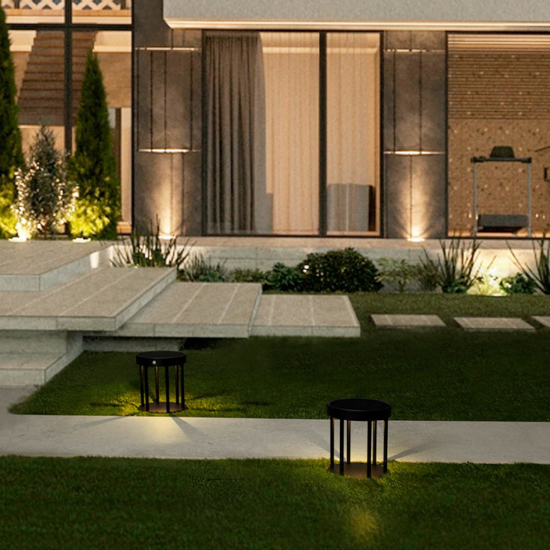 Lampione solare rotondo da giardino per esterno led 3000k Lampione solare rotondo da giardino per esterno led 3000k