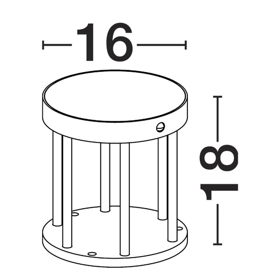 Lampione solare rotondo da giardino per esterno led 3000k Lampione solare rotondo da giardino per esterno led 3000k