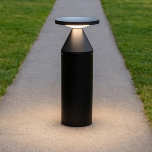 Lampioncino moderno nero led 11w 3000k da giardino