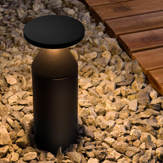 Lampioncino moderno nero led 11w 3000k da giardino Lampioncino moderno nero led 11w 3000k da giardino