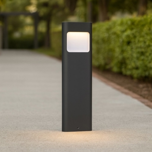 Lampioncino moderno nero da giardino led 4w 3000k